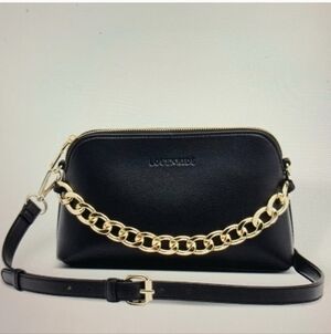 Louenhide Lindy Shoulder Bag, evening bag,  Black Vegan Leather New